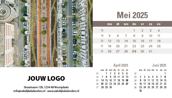 A5 Bureaukalender Look Down 2025