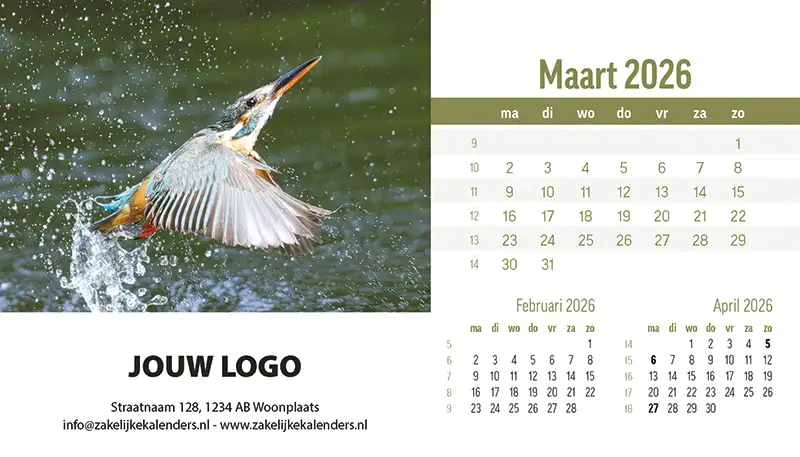 A5 Bureaukalender Beestenboel 2026