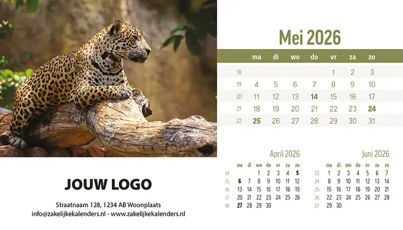 A5 Bureaukalender Beestenboel 2026