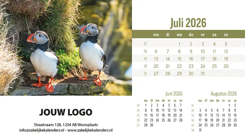A5 Bureaukalender Beestenboel 2026