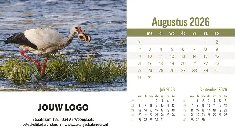 A5 Bureaukalender Beestenboel 2026