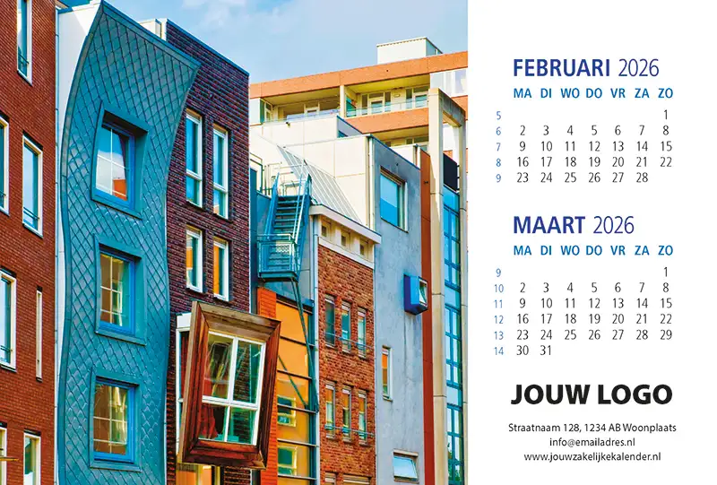 A5 Bureaukalender Hollands Glorie 2026 A5 Bureaukalender Hollands Glorie 2026