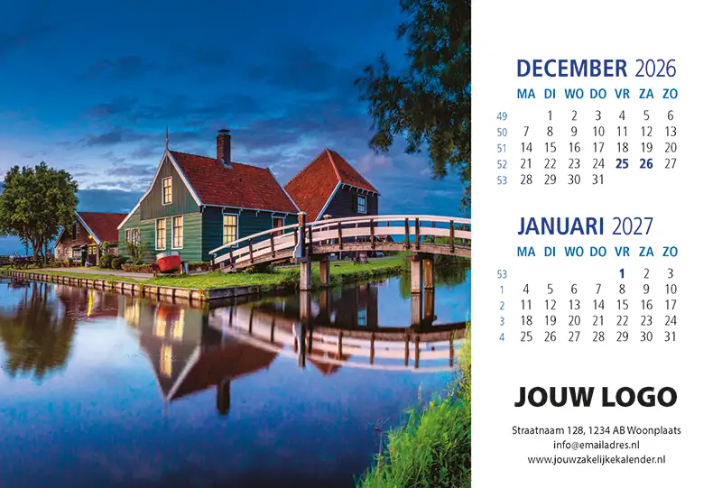 A5 Bureaukalender Hollands Glorie 2026 A5 Bureaukalender Hollands Glorie 2026