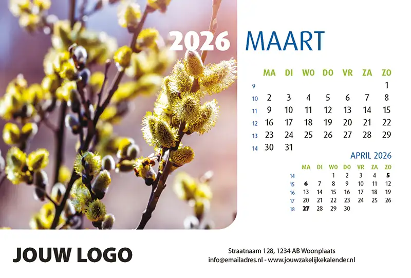 A5 Bureaukalender Natuur 2026