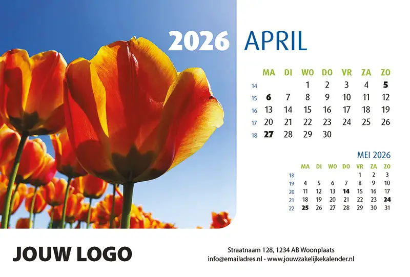 A5 Bureaukalender Natuur 2026