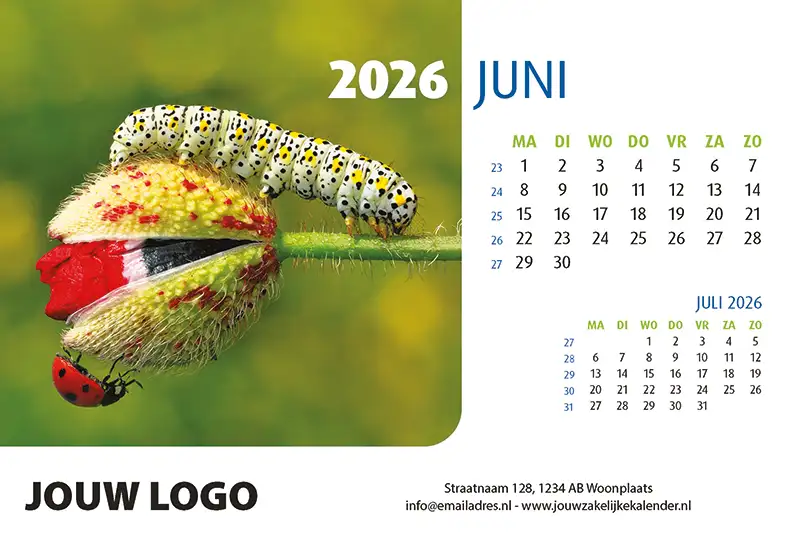 A5 Bureaukalender Natuur 2026