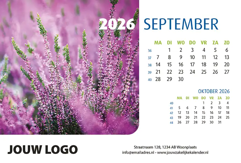 A5 Bureaukalender Natuur 2026