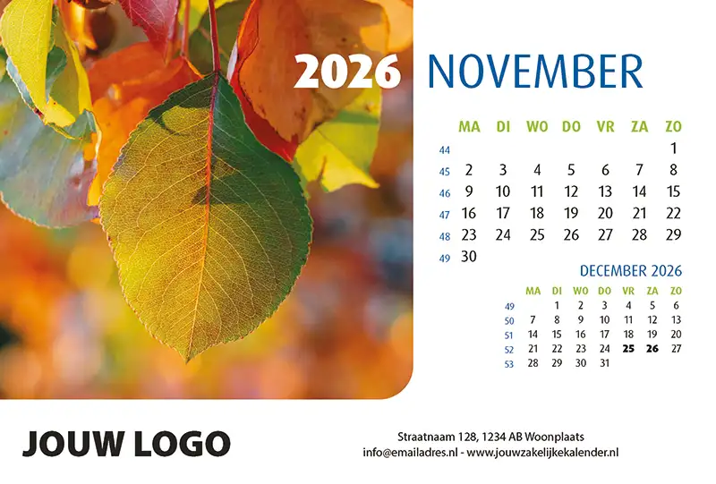 A5 Bureaukalender Natuur 2026