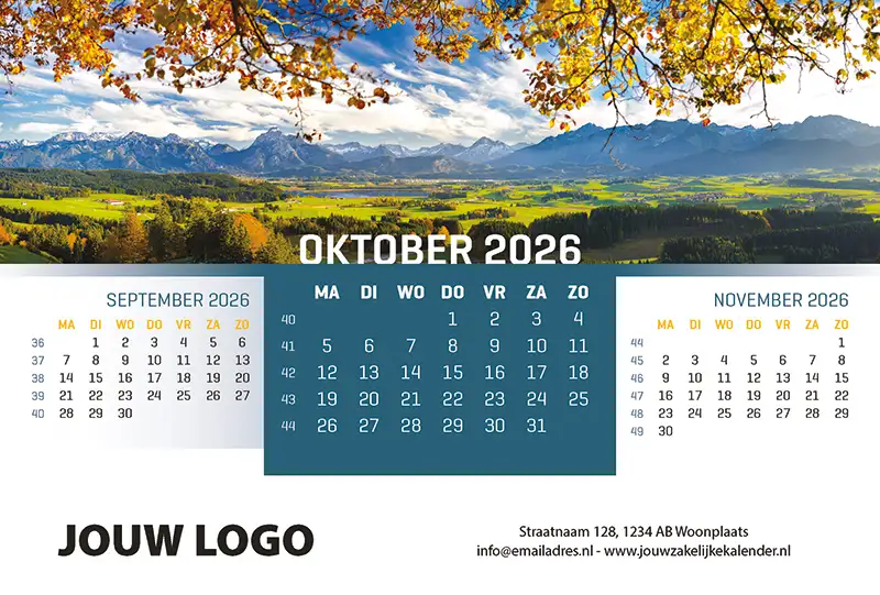 A5 Bureaukalender Panorama 2026