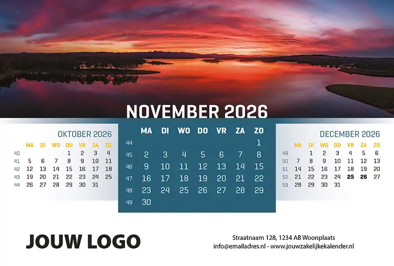 A5 Bureaukalender Panorama 2026