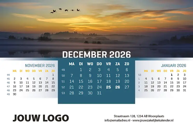 A5 Bureaukalender Panorama 2026
