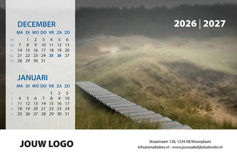 A5 Bureaukalender 2026 Langs De Noordzee