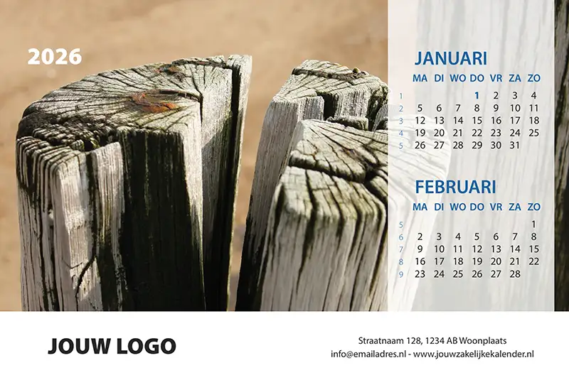 A5 Bureaukalender 2026 Langs De Noordzee