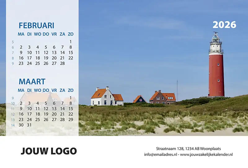 A5 Bureaukalender 2026 Langs De Noordzee