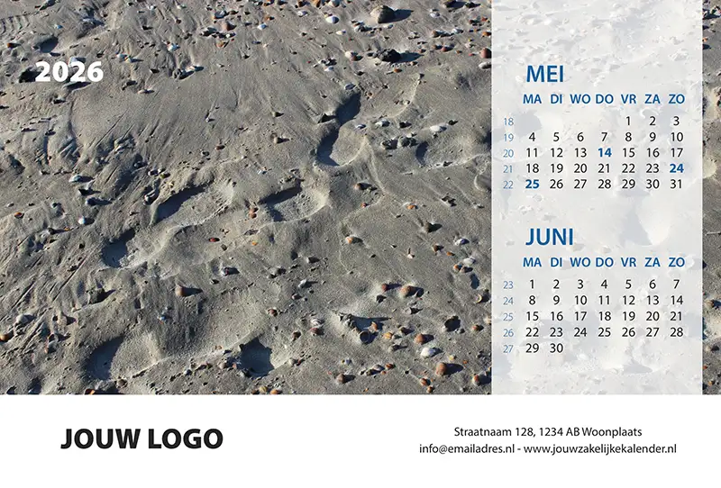 A5 Bureaukalender 2026 Langs De Noordzee