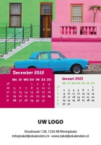 A6 Bureaukalender Kleurrijk 2022