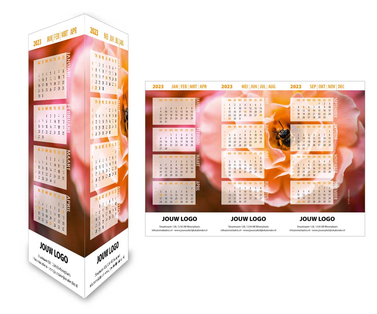Een driehoek kalender | Bureaukalender | Driehoekkalender | Driehoekskalender | 2023